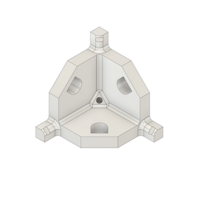 40-010-1 MODULAR SOLUTIONS CONNECTOR<br>3-WAY BODY CONNECTION ANGLE W/ HARDWARE